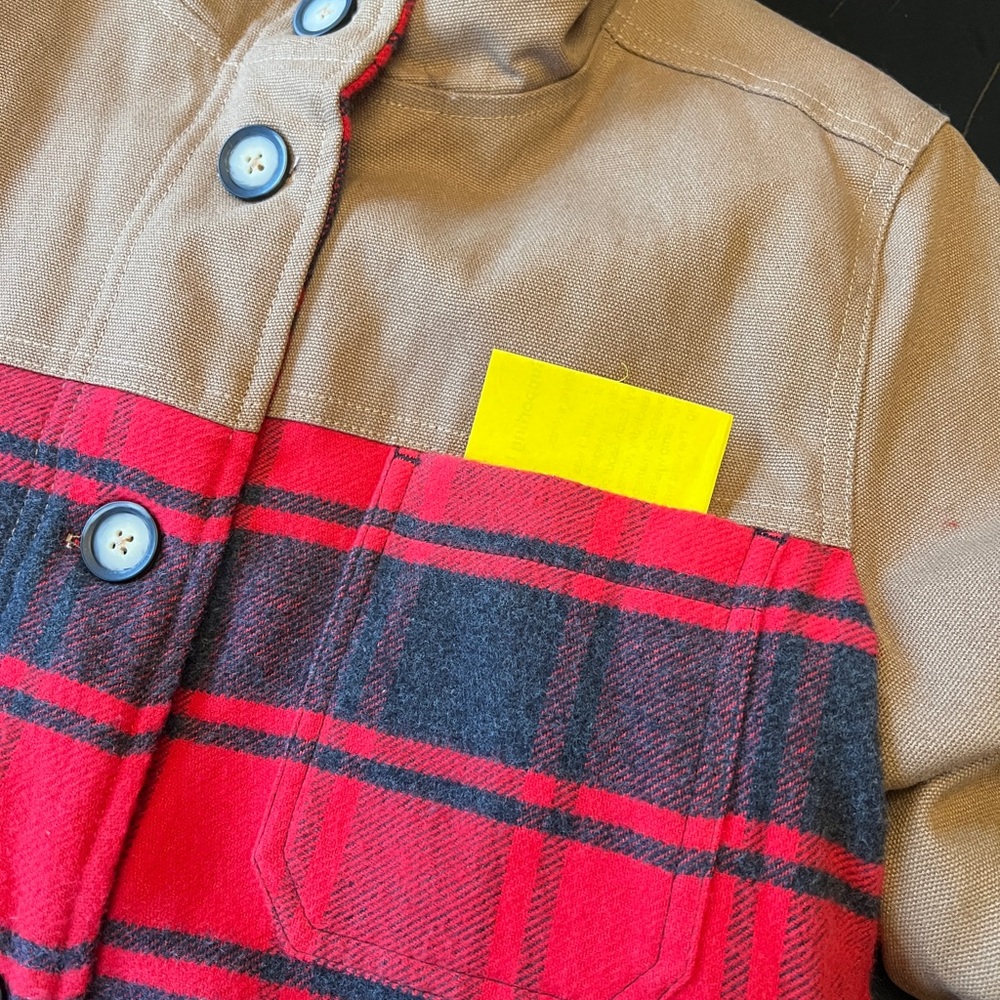 KAVU Women’s Medium Red and Tan Plaid Jacket (NWOT) - Picture 4 of 7